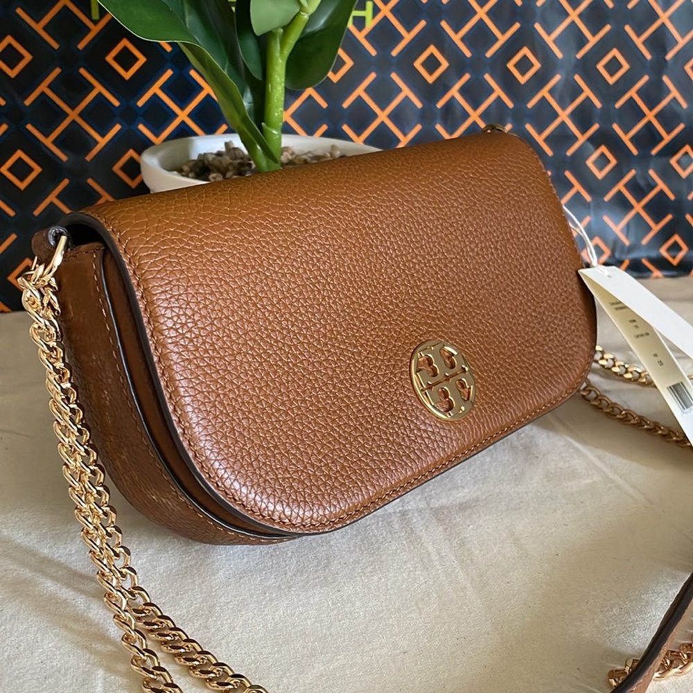 New✨ Tory Burch chelsea pebbled crossbody bag (brown) - Picture 10 of 15